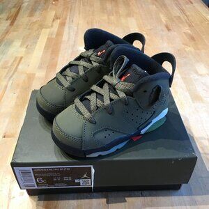 Travis Scott x Air Jordan 6 TD "Medium Olive" CQ3567-200 Sz 6C